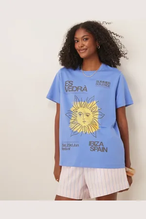 ASOS T-shirt med almindelig pasform og "Es Vedra"-solgrafik