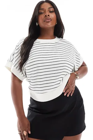 ASOS ASOS DESIGN Curve - skort i bengalin med asymmetrisk snit