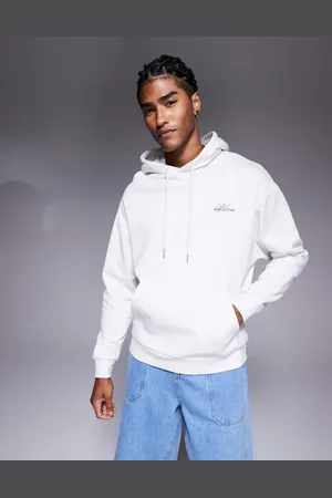 ASOS Hvid oversized hættetrøje med blomsterprint