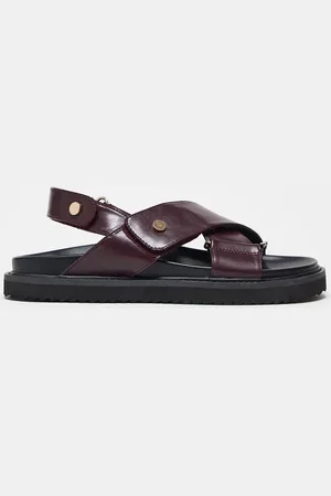 ASOS Sandaler i imiteret krokodillelook-Rød