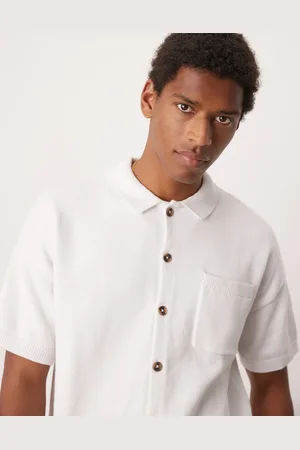 ASOS Afslappet polo med gennemgående knapper i mellemtung bomuldsstrik