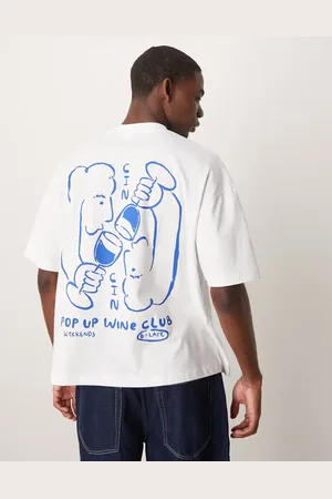 ASOS Oversized T-shirt med grafisk tegneserieprint i firkantet pasform
