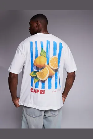 ASOS Hvid oversized T-shirt med sommergrafik