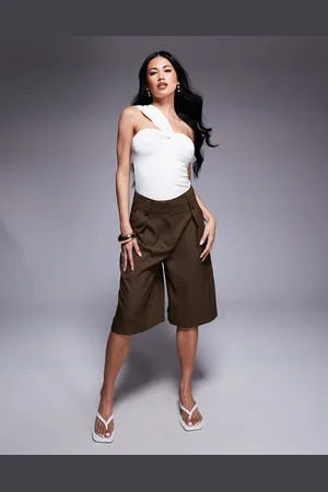River Island Brune skræddersyede bermuda-shorts
