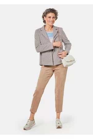 GOLDNER Jakku struktuurijerseytä - beige / kuvioll. - Gr. 20