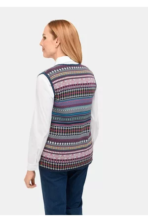 GOLDNER Jacquardneuleliivi, jossa värikäs raitakuosi - / kuvioll. - Gr. 19