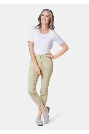GOLDNER Joustavat housut lisäsaumoin - beige - Gr. 42