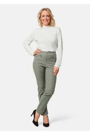 GOLDNER Lämmittävät housut LOUISA rypistymätöntä kangasta - khaki - Gr. 19