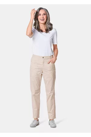 GOLDNER Joustavat housut lisäsaumoin - beige - Gr. 21