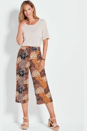 GOLDNER Vera culotte-housut - braun / kuvioll. - Gr. 19