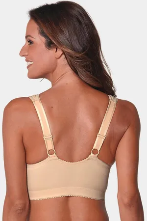 GOLDNER Edestä suljettavat rintaliivit levein olkaimin - beige - Gr. 80 B