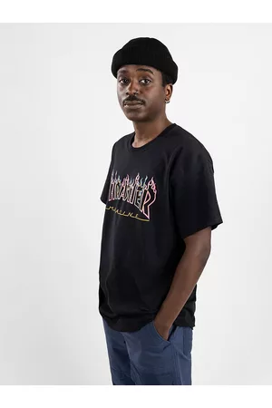 Thrasher Double Flame Neon T-paita