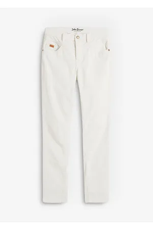 bonprix Joustavat Slim Fit -vakosamettihousut kontrastitikkauksilla