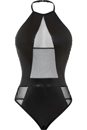 bonprix Ouvert-stringbody wetlookissa