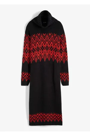 bonprix Midimittainen neulemekko norjalaiskuviolla