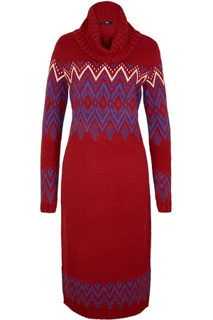 bonprix Midimittainen neulemekko norjalaiskuviolla