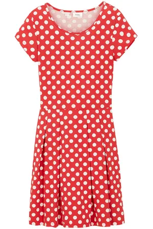 bonprix Tyttöjen pilkullinen jerseymekko