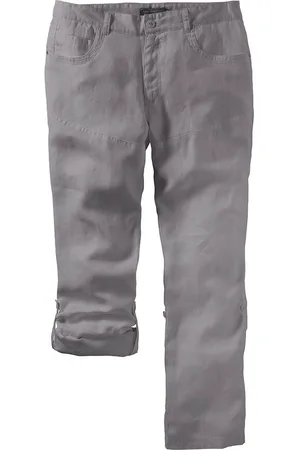 bonprix Regular Fit, pellavahousut, käärittävät lahkeet, Straight