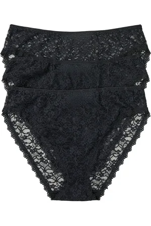 bonprix High Leg -maksialushousut (3 kpl/pakkaus) kierrätetystä pitsistä