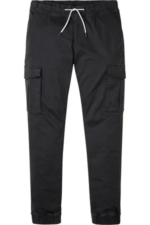 bonprix Kuminauhavyötäröiset joustavat Slim Fit -housut reisitaskuilla, Straight