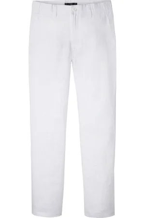 bonprix Regular fit -malliset, pellavaiset suorat chinohousut joustavalla vyötäröllä