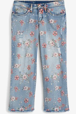 bonprix Culotte-farkut kukkakuviolla