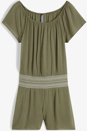 bonprix Jumpsuit ryppypinnalla ja kirjailulla
