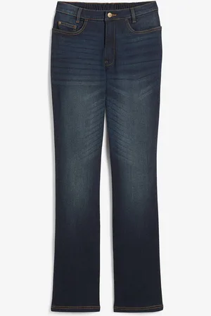 bonprix Korkeavyötäröiset joustavat bootcut-farkut mukavalla vyötäröllä