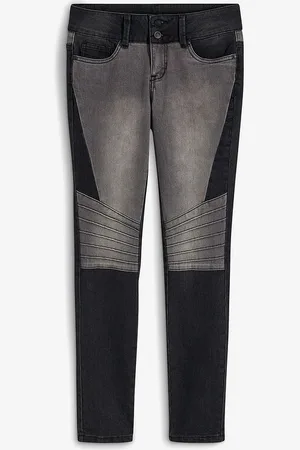 bonprix Kaksiväriset skinny-farkut biker-tyylissä