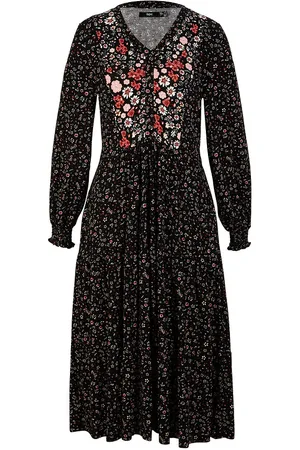 bonprix Pohjepituinen jerseymekko solmimisnauhoilla viskoosisekoitetta