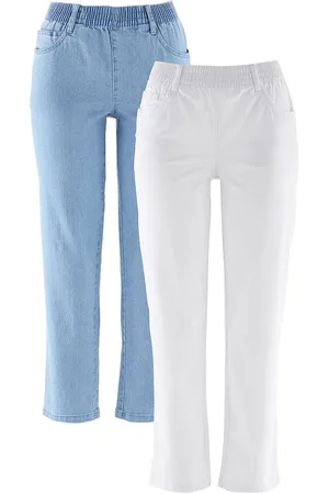 bonprix Suorat farkut mukavalla vyötärönauhalla, Mid Waist (2 kpl/pakkaus)