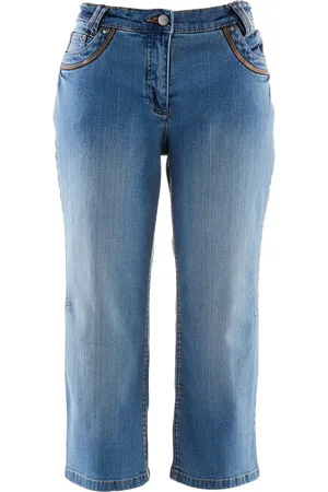bonprix Puuvillaiset farkut mukavalla vyötäröllä, Slim Fit