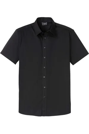 bonprix Joustava lyhythihainen kauluspaita, Slim Fit