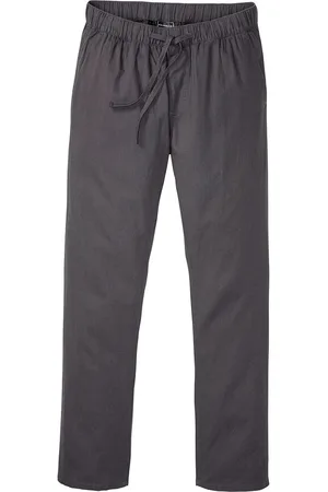 bonprix Kuminauhavyötäröiset Regular Fit -chinohousut pellavasekoitteesta, Straight