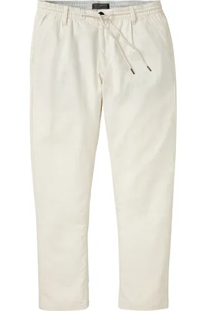 bonprix Pellavaiset Regular Fit -chinohousut joustovyötäröllä, Straight