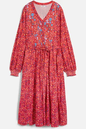 bonprix Pohjepituinen jerseymekko solmimisnauhoilla viskoosisekoitetta