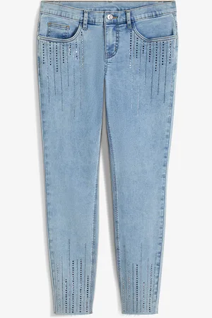 bonprix Skinny-farkut strassiapplikoinnilla