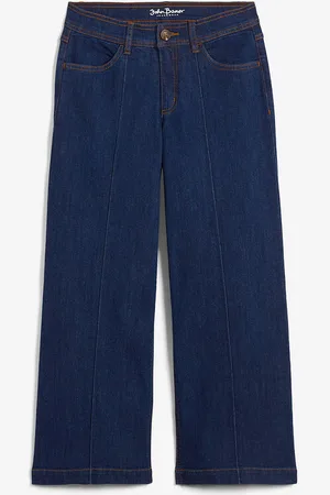 bonprix Leveälahkeiset mid waist -farkut, vajaa pituus