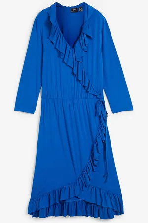 bonprix Jerseymekko viskoosista, pääntiellä röyhelöt