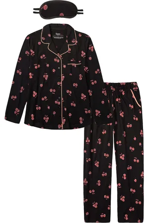 bonprix Pyjama nappilistalla ja unimaskilla
