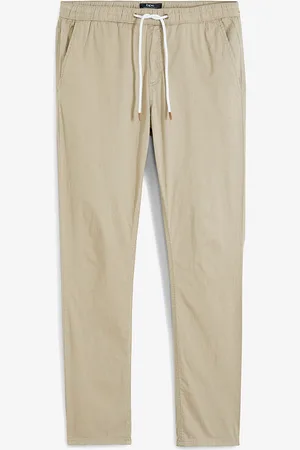 bonprix Kuminauhavyötäröiset joustavat Slim Fit -housut, Straight