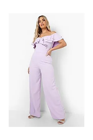 Boohoo Plus Ruffle Bodysuit And Trouser Co-ord