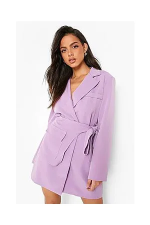 Boohoo Belt Detail Wrap Front Blazer Dress