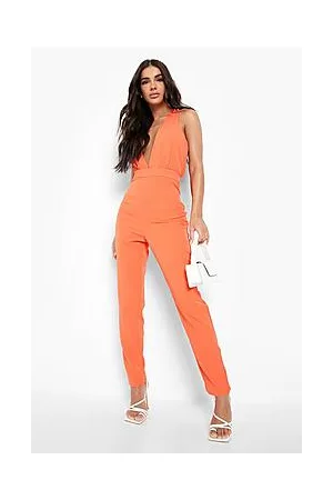 Boohoo Plunge Strappy Back Jumpsuit