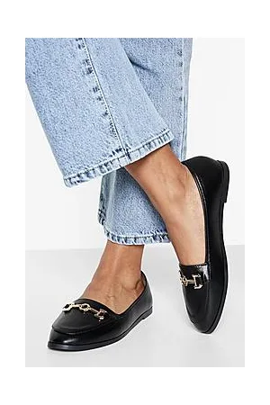 Boohoo Wide Fit Round Toe Metal Trim Ballet Flats