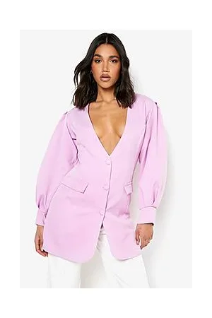 Boohoo Tall Volume Sleeve Collarless Blazer