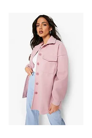 Boohoo Pastel Wool Look Shacket