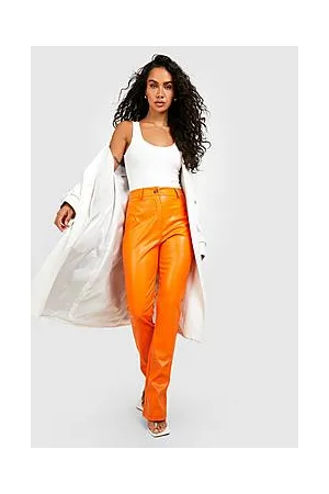 Boohoo Slim Leg Leather Look Trousers