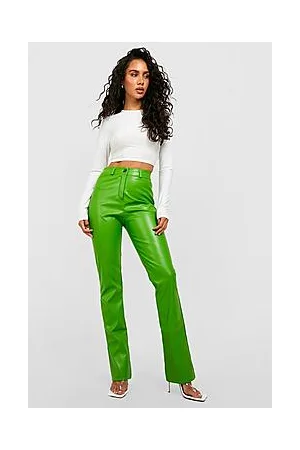 Boohoo Slim Leg Leather Look Trousers