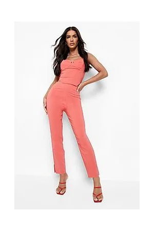 Boohoo Woven Stretch Corset Top & Slim Fit Trousers
